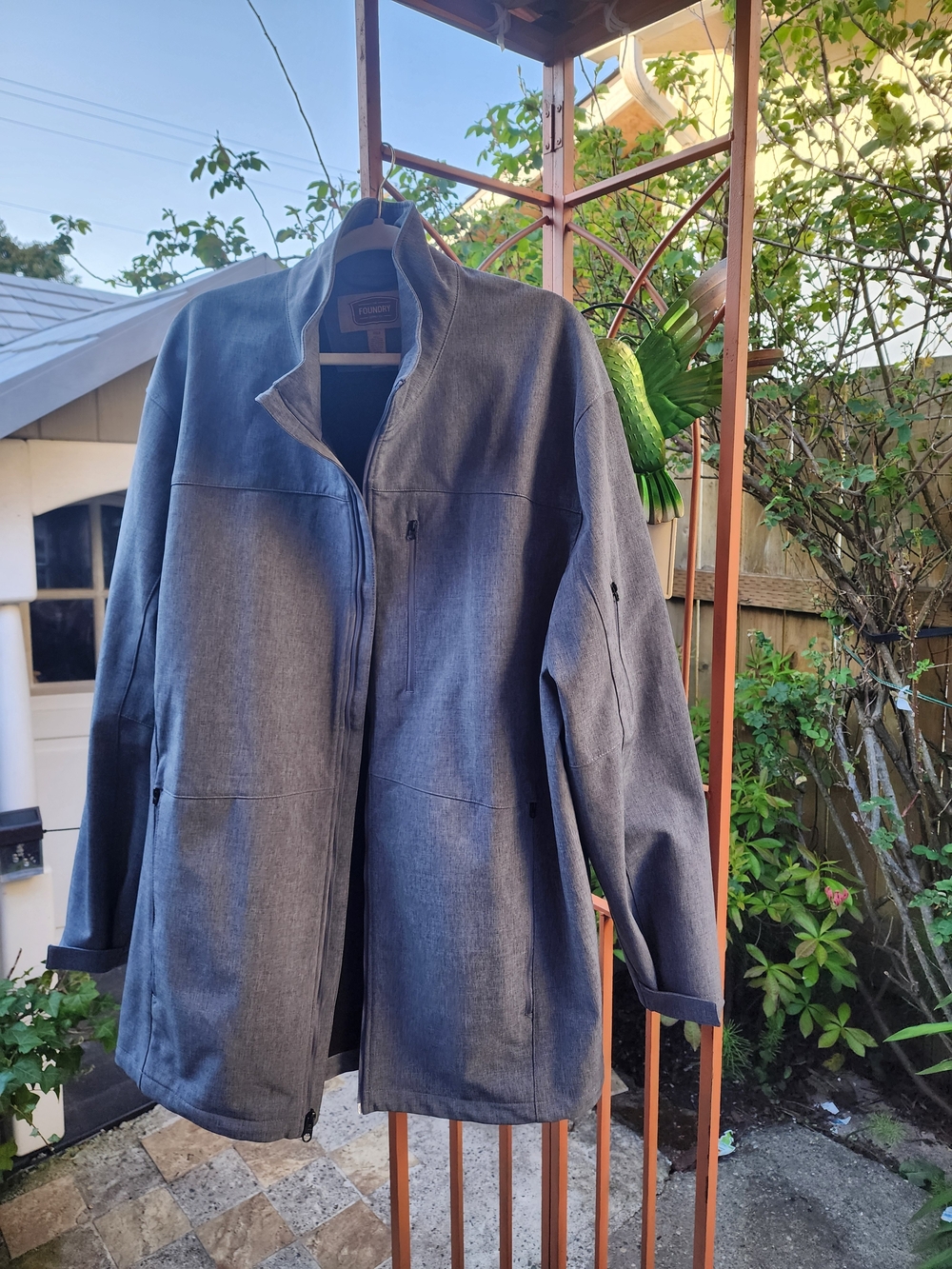 The Foundry Supply Co. Heather Grey Men's Zip Jacket